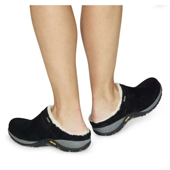 Dansko Parson Clogs Women’s 6.5 Black Suede Fur Lined Slip On Shoes Waterproof - Picture 2 of 15